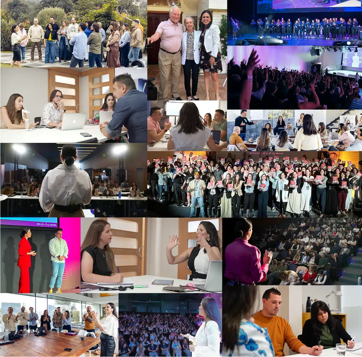 collage sobre nosotros y formaciones en dinamiza digital